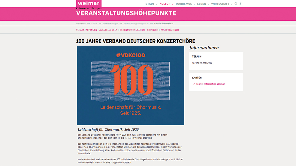 Foto: Veranstaltungskalender www.weimar.de (Screenshot)