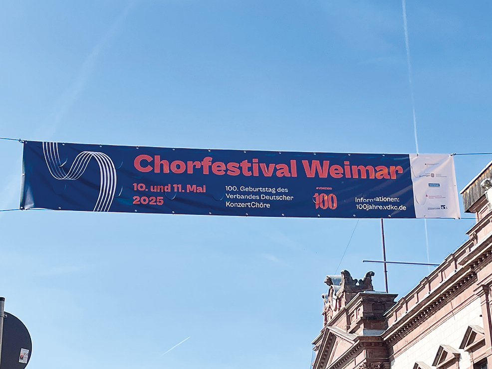 Foto: Bannerwerbung in Weimar (Katrin Petlusch)